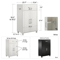 Callahan 24" 1 Drawer/2 Door Base Storage Cabinet, White