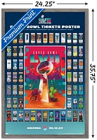 NFL League - Super Bowl LVII Ticket Collage Wall Poster, 22.375" x 34"