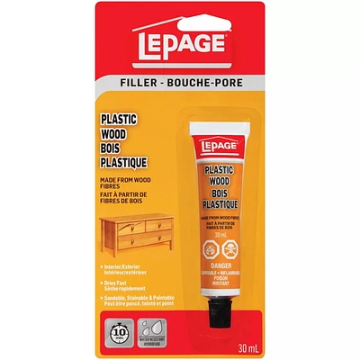LePage Bois Plastique Bouche‐Pore, Havane Pale, 30 ml Tube Bouche‐Pore