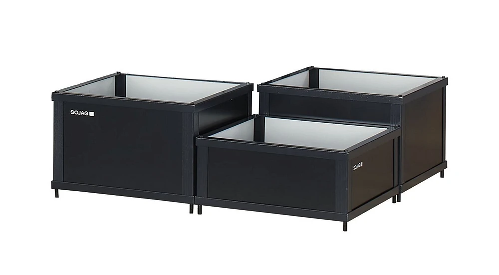 Boîtes à fleurs Sojag à cadre d'aluminium 3 morceaux