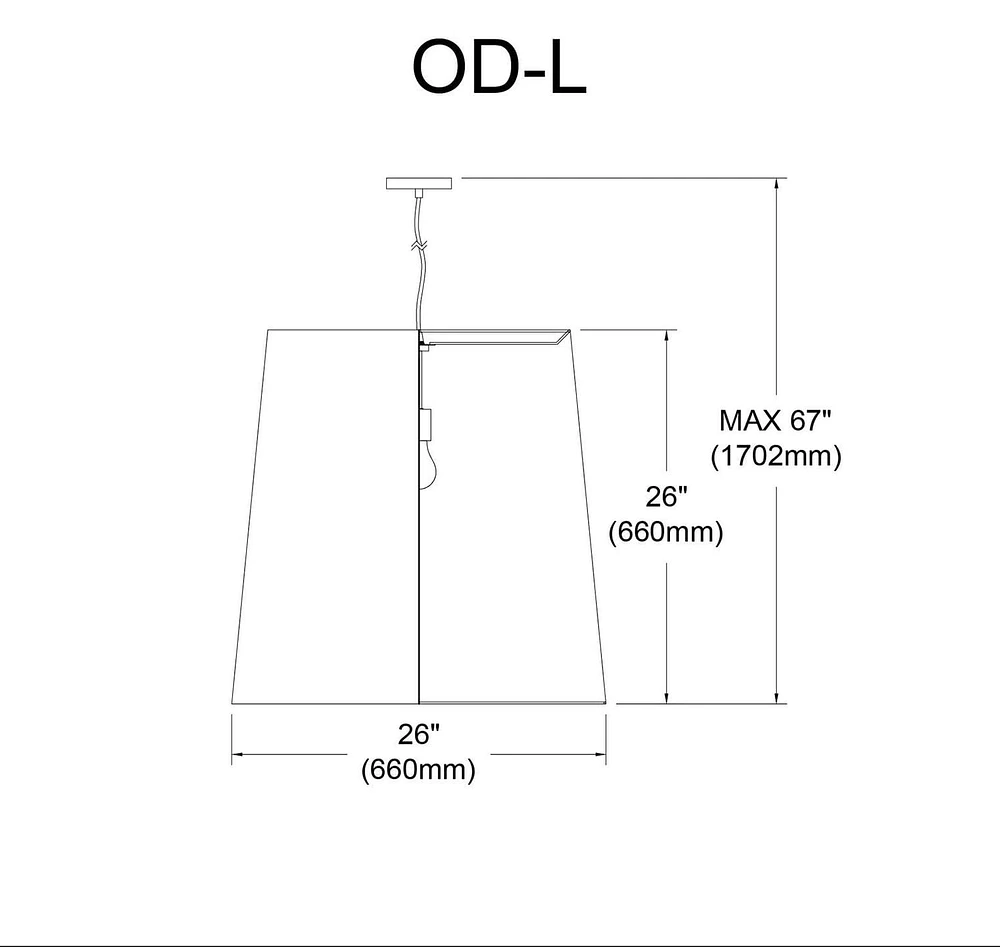 Dainolite OD-692 White Pendant