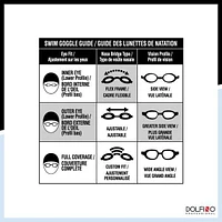 Lunettes de natation Helios Dolfino Pro pour adulte, paquet de 2 Lot de 2 lunettes de natation