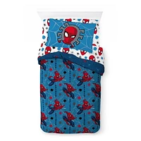 Marvel Spider-Man Ensemble de Literie 4 Pièces pour Lit 1 Place + En Prime un Sac Pour Lit 1 Place