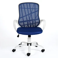 Homycasa Modern Office Chair - Ergonomic Fabric Swivel Task Chair with Adjustable Height Function Fabric Velvet Upholstery