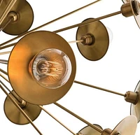 30-Light Antique Brass Chandelier – Elegant, Timeless Design with Luxurious Finish for Grand Illumination