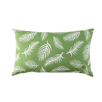 Coussin lombaire d'extérieur 12x20po - Feuilles vertes