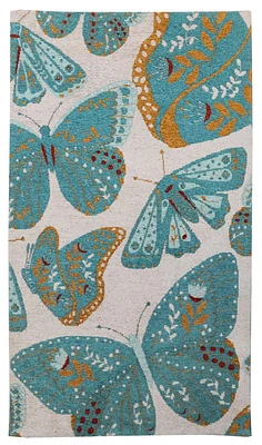 Tapis de décoration de sol fantaisiste et vibrant, multicolore, 24" x 36" - Design papillon amusant et ludique