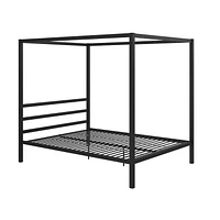 DHP Modern Metal Canopy Bed, Queen, Black