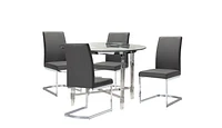 Topline Home Furnishings Table de salle à manger 64 "translucide
