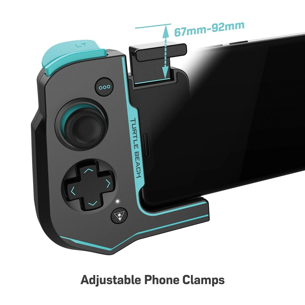 Turtle Beach® Atom – Noir/Cyan Mobile Game Controller Android 8.0+ Devices with Bluetooth® 4.2 or Later (FR)