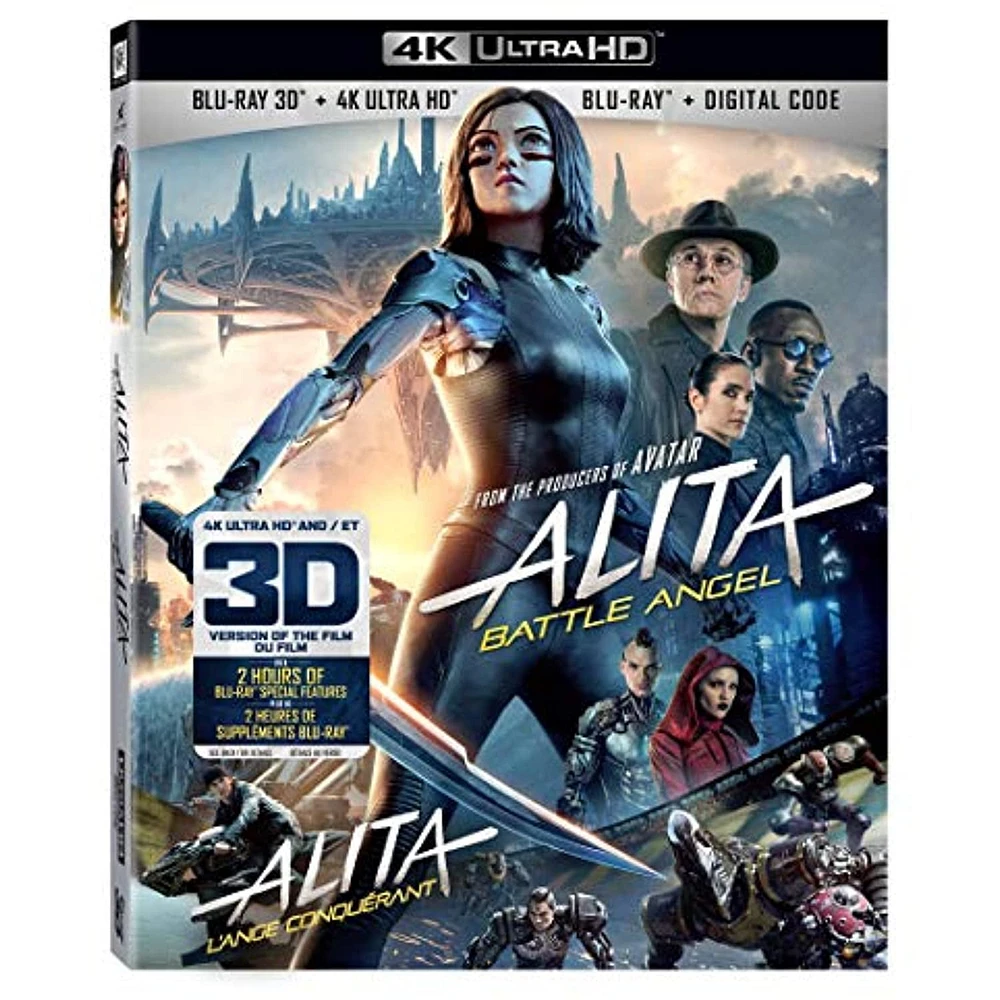 Alita Battle Angel (Bilingual) [4K UHD + 3D + Blu-ray + Digital Copy]