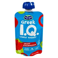 Yogourt grec normand faible en gras I.Q. fraise Yaourt grec