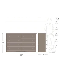 Prepac Commode à huit tiroirs