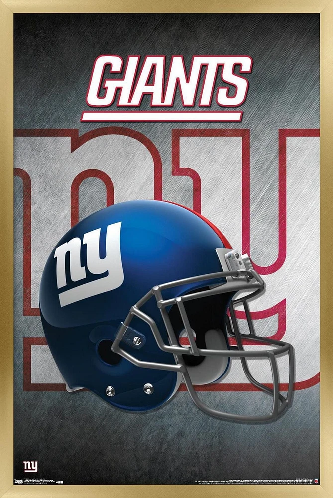 NFL New York Giants - Helmet 16 Wall Poster, 14.725" x 22.375" Framed