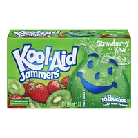 Kool-Aid Jammers, Strawberry Kiwi, 10 x 180 mL Pouches