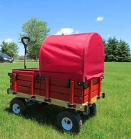 Millside Classic Wood wagon with half canopy and pads