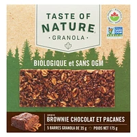 Taste of Nature Organic Chocolate Pecan Brownie Granola Bars