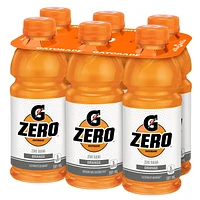 Gatorade Zéro Orange Boisson Électrolytique 6 x 591 mL, Bouteilles 6x591mL