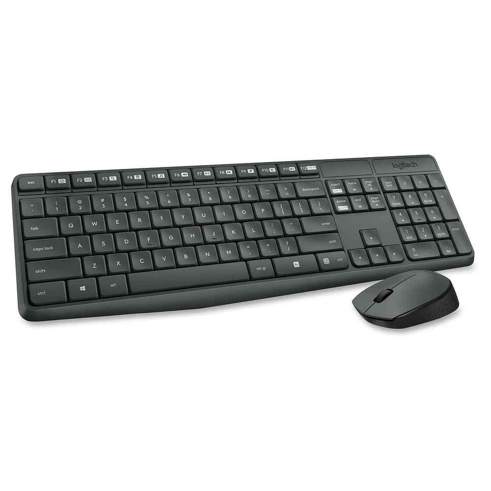 Logitech MK235 Clavier et souris sans fil gris français