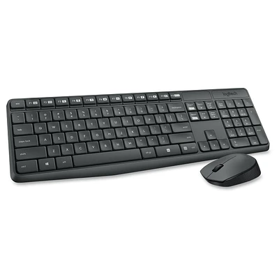 Logitech MK235 Wireless Keyboard and Mouse Grey French