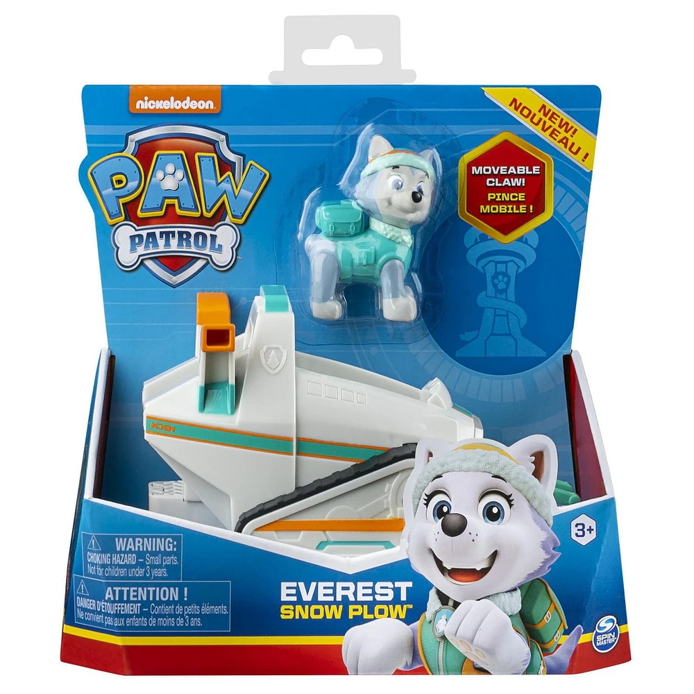 PAW Patrol, Déneigeuse d'Everest avec figurine à collectionner, pour les enfants à partir de 3 ans
