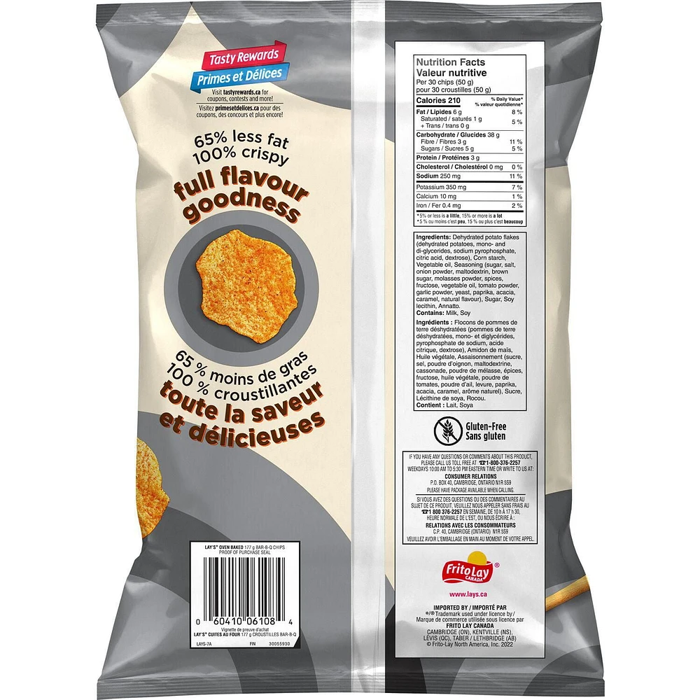 Lay's Oven Baked Potato Chips BBQ, 177g