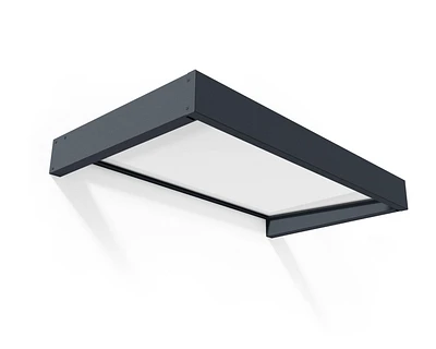Canopia by Palram Sophia 3 ft. x 5 ft. Door Awning Kit - Grey Structure & White Opal Panels