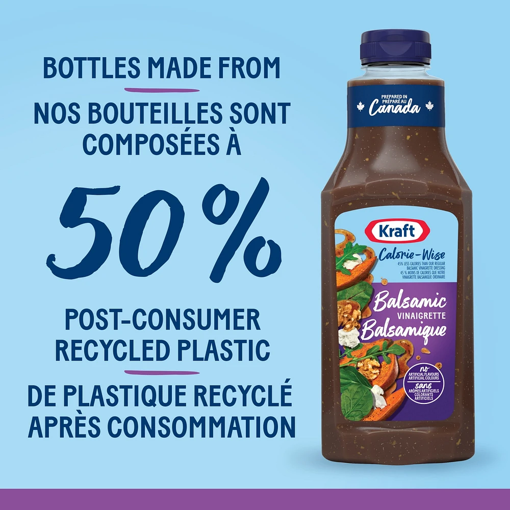 Vinaigrette Balsamique Calorie-Wise, Bouteille KRAFT VIN. C.WISE BALSAMIQUE 425