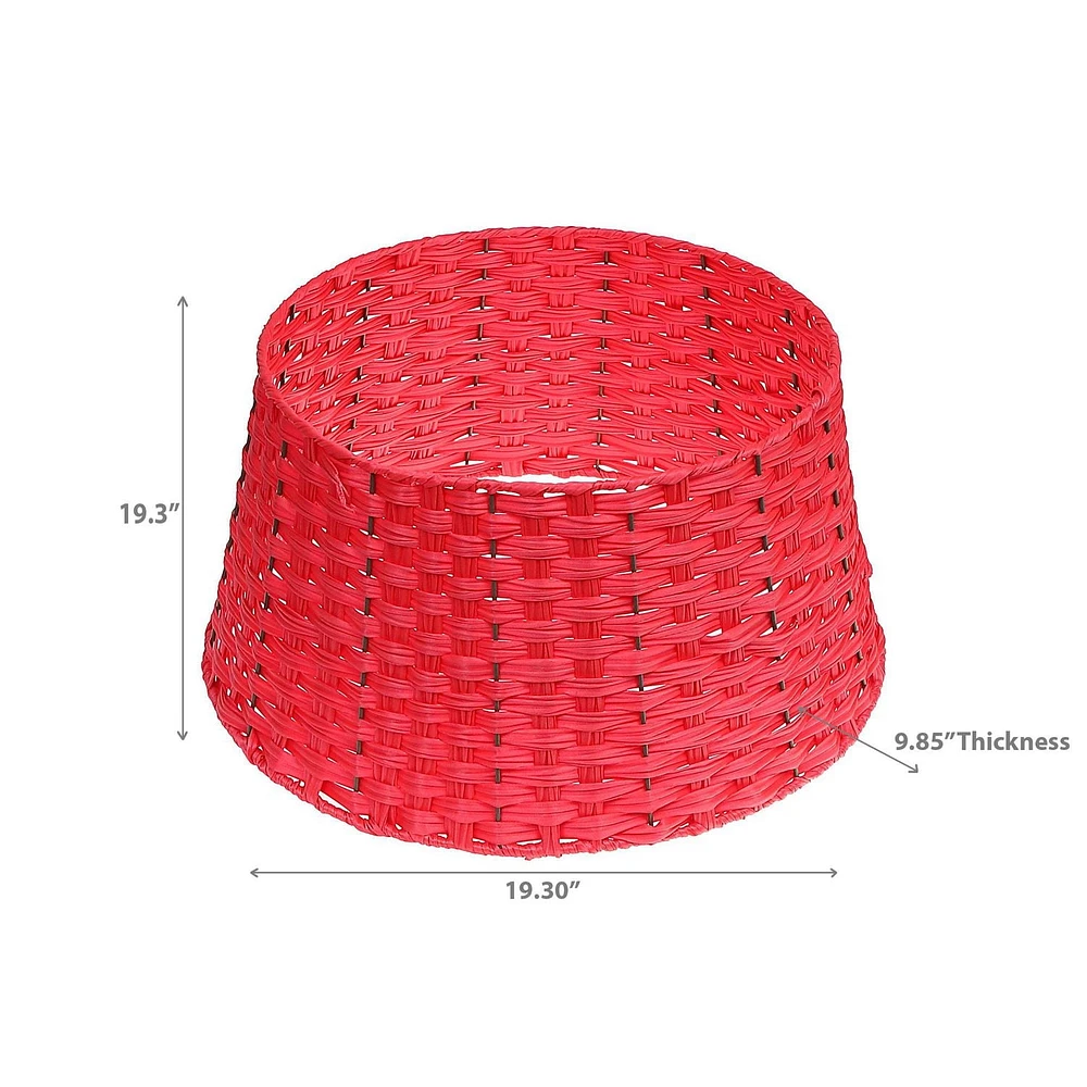Christmas Basketweave Tree Collar Red