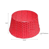 Christmas Basketweave Tree Collar Red