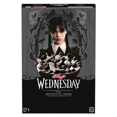 Céréales Wednesday de Kellogg's® à saveur de biscuits et crème 227g Céréales Wednesday de Kellogg's® à saveur de biscuits et crème 227g
