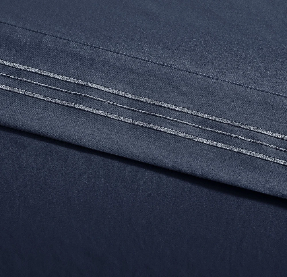 Ensemble de draps luxueux brodés ultra doux de 6 pièces hometrends Taille : 1 place/très grand