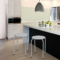 Tabouret en métal Tabouret en métal  - Blanc