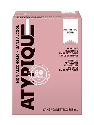 Atypique Amaretto Sour, Mocktails 4 pack of 355 mL