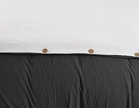 Ensemble de housse de couette réversible en tissu froissé naturel ultra doux