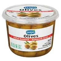 SARDO JUMBO Green Stuffed Olives, 500 mL