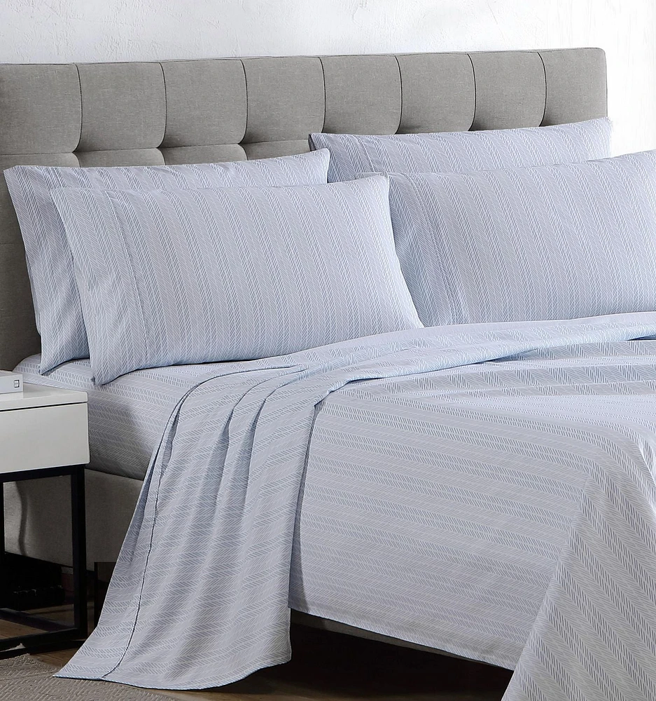 Ensemble de draps SOCIAL STANDARD by sanctuary, Microfibre Recyclé, Infroissable, Respectueux de la Nature et Entretien Facile Tailles: 2P., G et TG