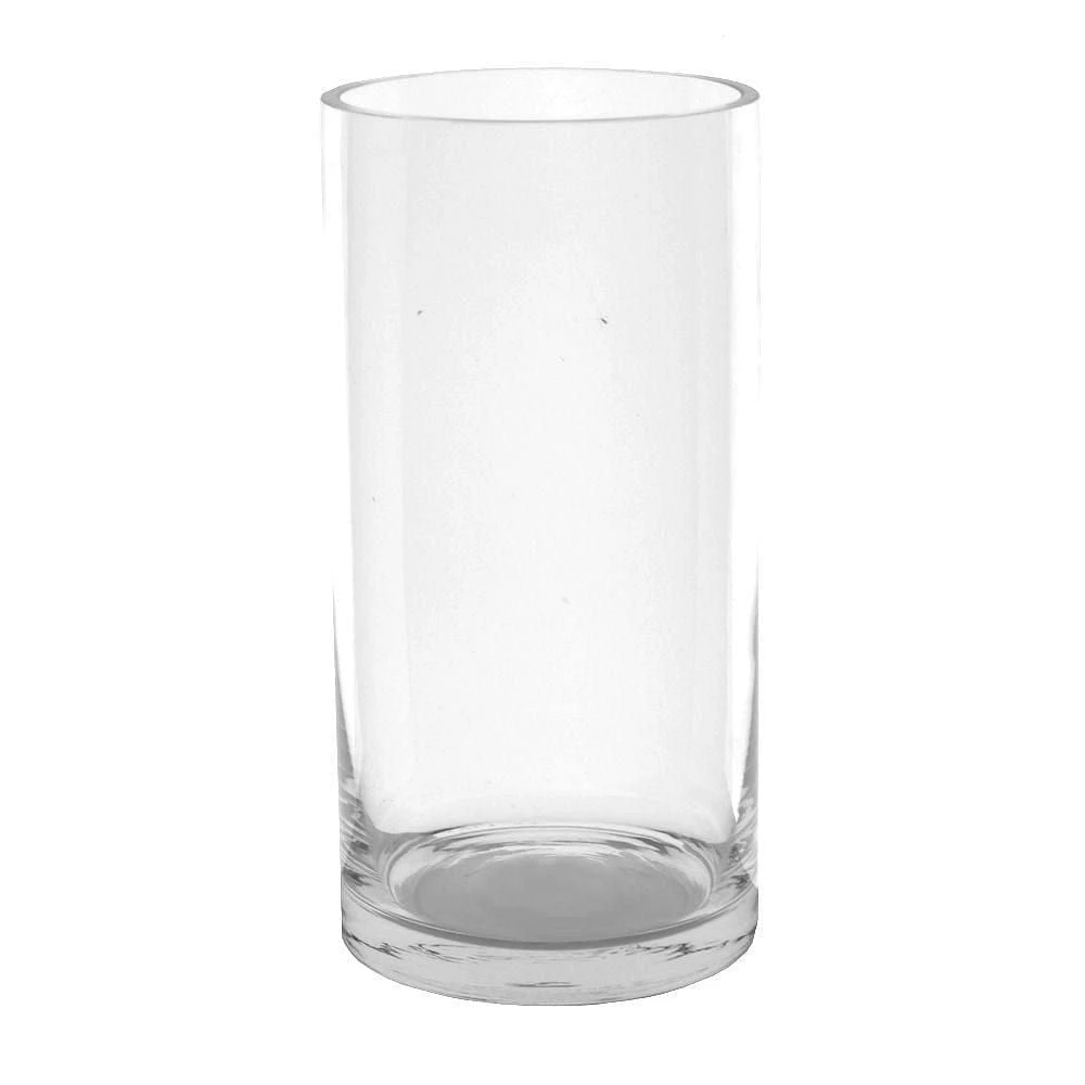 Vase en verre en forme de cylindre Vase decoratif