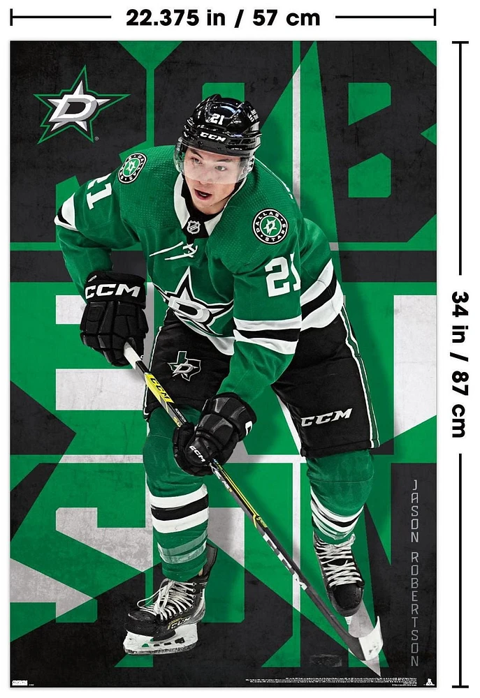 NHL Dallas Stars - Jason Robertson 23 Wall Poster, 22.375" x 34"