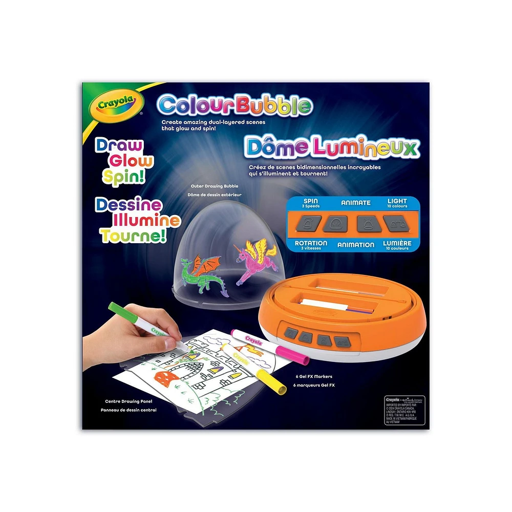 Crayola Colour Bubble, Colour on a light-up dome