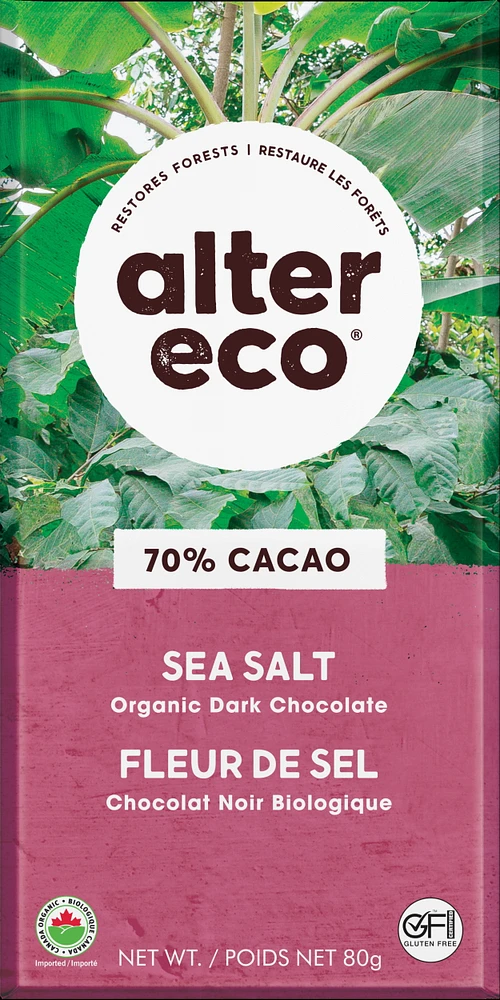 Alter Eco - Dark Sea Salt Chocolate, Dark Chocolate