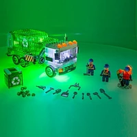 Ens. de jeu de briques de construction Laser Pegs, Collection Héros : Recycle Truck