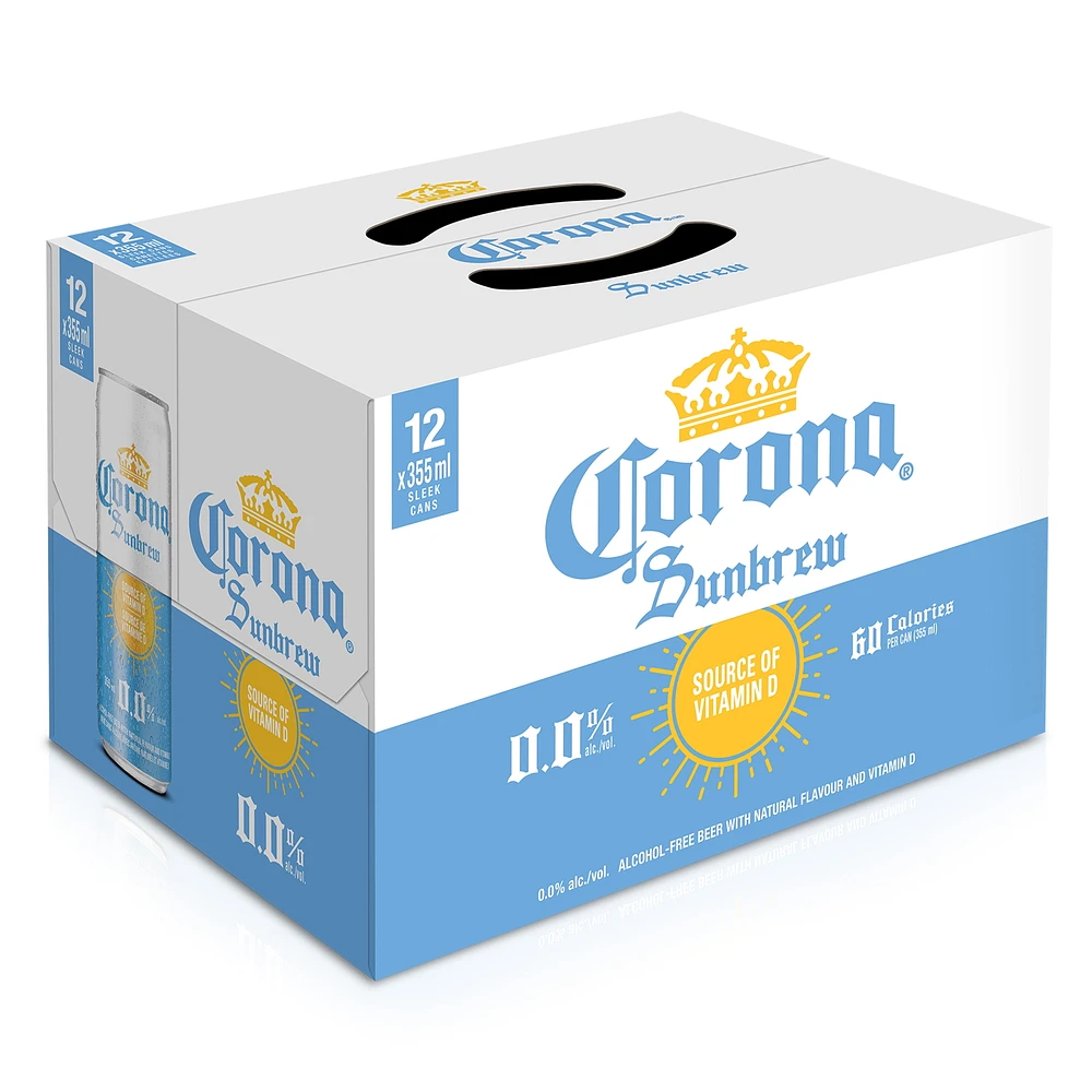 Corona Sunbrew 0.0% Alcohol-Free Beer 12pk Cans, Corona Sunbrew 12x355ml Cans