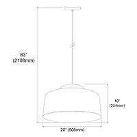 Dainolite KUP-201P-WH White Pendant