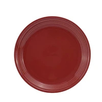 Assiette à salade Chiara ronde en grès rouge Glace couleur avec grès