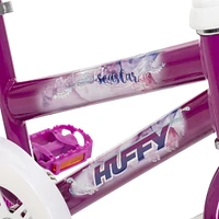 Sea Star de Huffy, 16 pouces, vélo pour filles avec roues d'entraînement, violet 4-6 ans