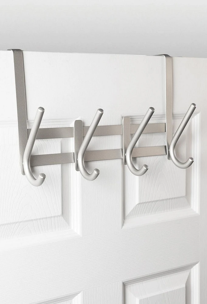 era Zeus over The Door 4 Hook Warm Silver, 14.57" x 8.74"