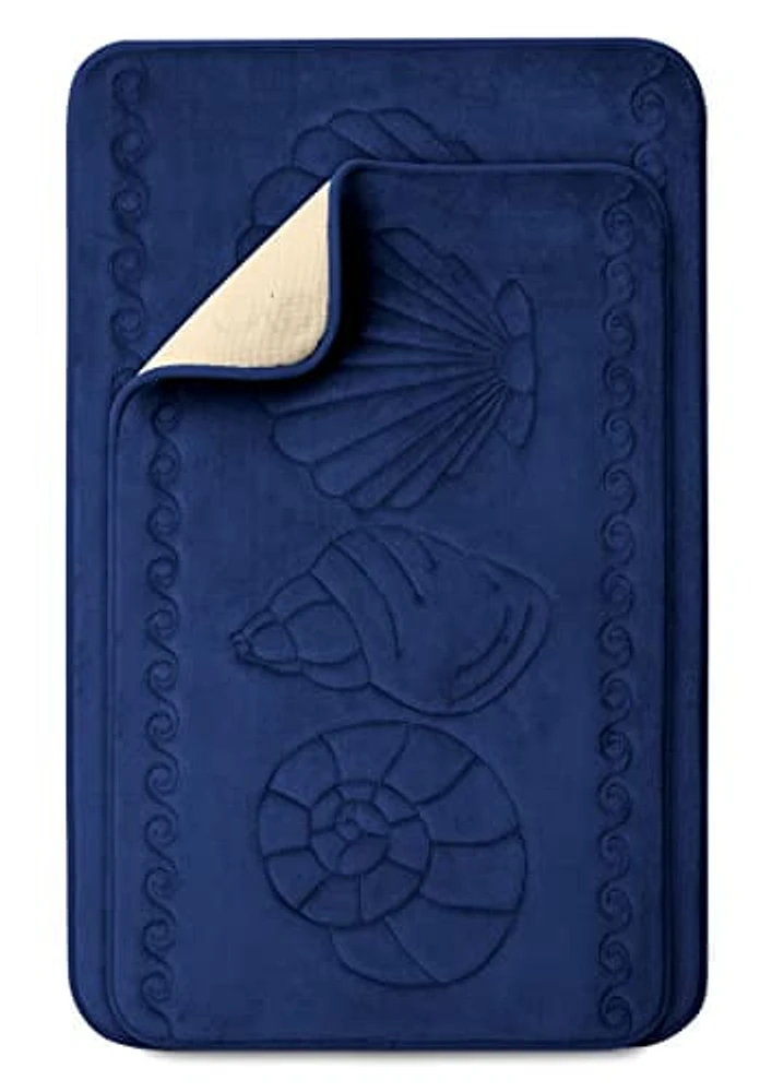 Swift Home Memory Foam Sea Shell Bath Mat