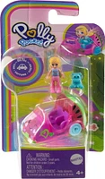 Polly Pocket Doll and Toy Car, Food Theme
