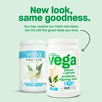Poudre à la vanille sans gluten Protéines et légumes verts de Vega 18 Portions, 526g